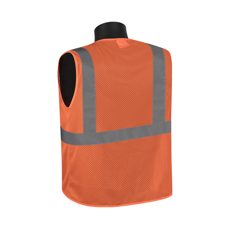 HiVizGard™ - Orange - Class 2 Economy Vest - 2" Silver