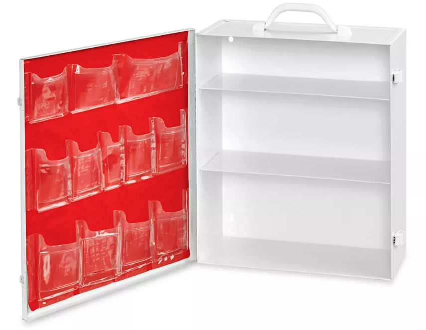 3 Shelf Metal First Aid Cabinet