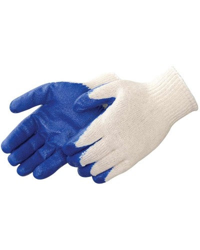 Blue Latex Coated White String Knit Glove (product # 4719)