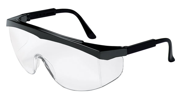 Safety Stratos Series (SS1), Black Frame, Clear Lens (Product # SS110)