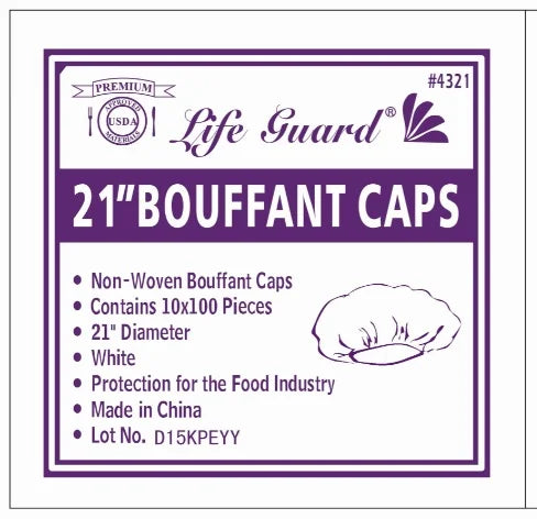 Bouffant Cap Hair Net 21" Diameter - 1000 / CASE