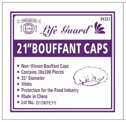 Bouffant Cap Hair Net 21" Diameter - 1000 / CASE