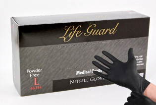 Black Nitrile Medical Gloves 5.5 mil - 9.5" Length 100/BX - 10 BX/CASE