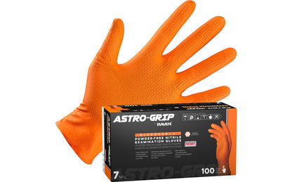 Astro-Grip® Powder-Free Exam Grade Nitrile Disposable Gloves - 7 Mil - 100/BX - 10 BX/CASE