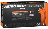 Astro-Grip® Powder-Free Exam Grade Nitrile Disposable Gloves - 7 Mil - 100/BX - 10 BX/CASE