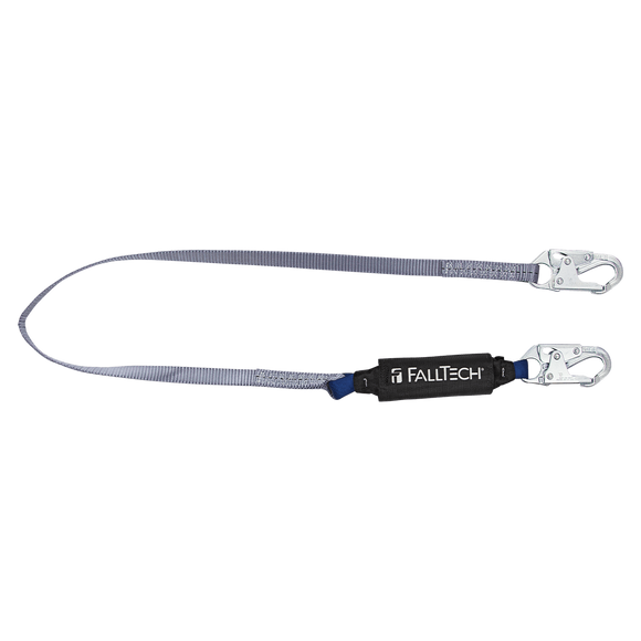 6' ViewPack® Energy Absorbing Lanyard, Single-leg with Steel Snap Hooks (Product # 8256)