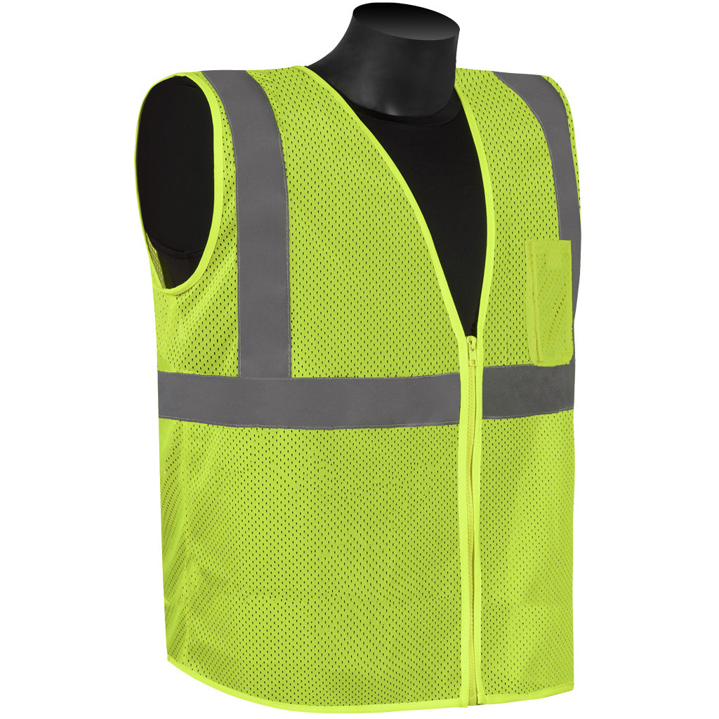 HiVizGard™ - Green - Class 2 Economy Vest - 2" Silver