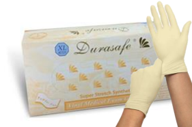 Vinyl Medical/Exam Grade Stretch Gloves - 4.5 mil 9.5