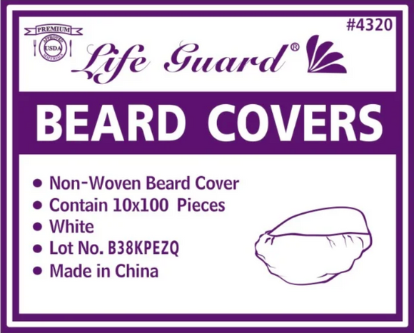 Beard Covers - Polypropylene, NON-Woven Fabric - 100/BX - 10 BX/CASE