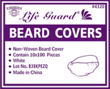 Beard Covers - Polypropylene, NON-Woven Fabric - 100/BX - 10 BX/CASE