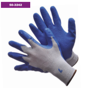 Grey String Knit w/ Textured Blue Latex Palm- Sold per Dozen