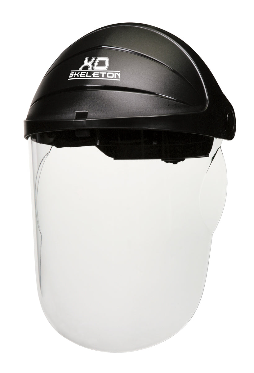 "XO Skeleton" Headgear Clear 1 Piece Molded Face Shield (Product # 104)