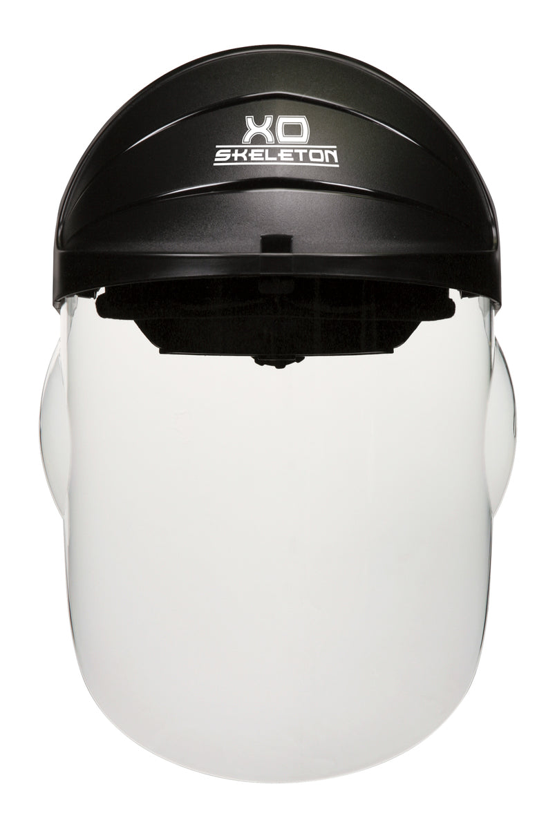 "XO Skeleton" Headgear Clear 1 Piece Molded Face Shield (Product # 104)