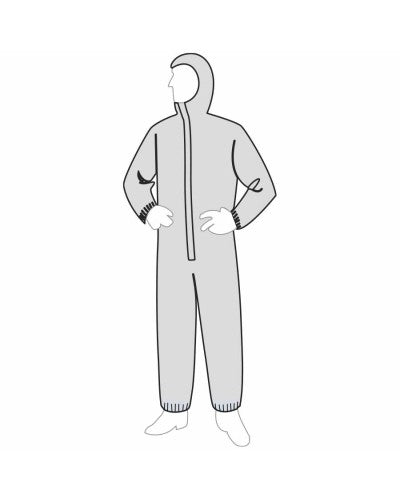 PermaGard II - Coverall with Hood Elastic Wrists & Ankles 25/CASE (Product # 18127)