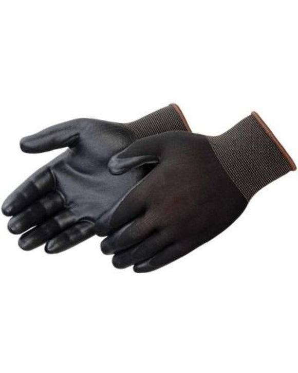 G F 15196m Seamless Nylon Knit Nitrile Coated Work Gloves Garden Black Medium 6 Pair Pack