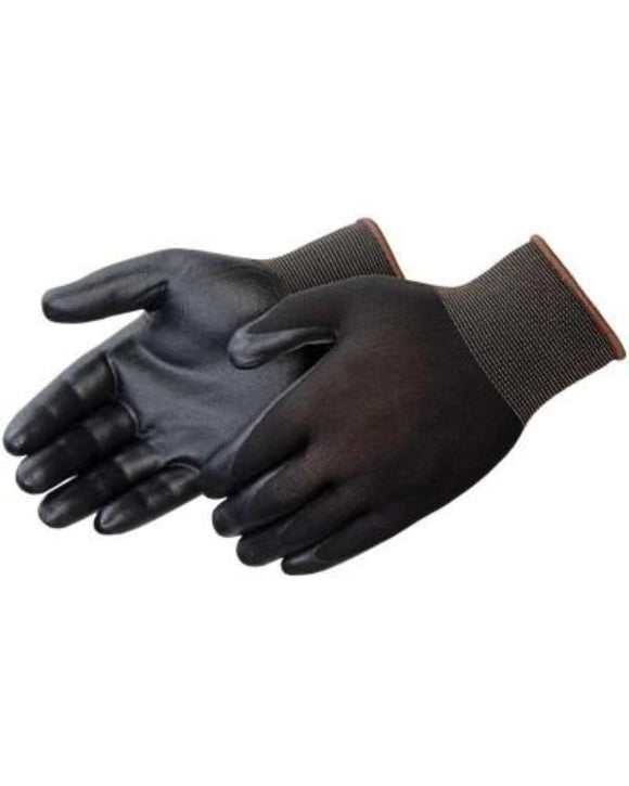 Safety Work Gloves Pu Coated 13 Gauge Polyester Glove With - Temu